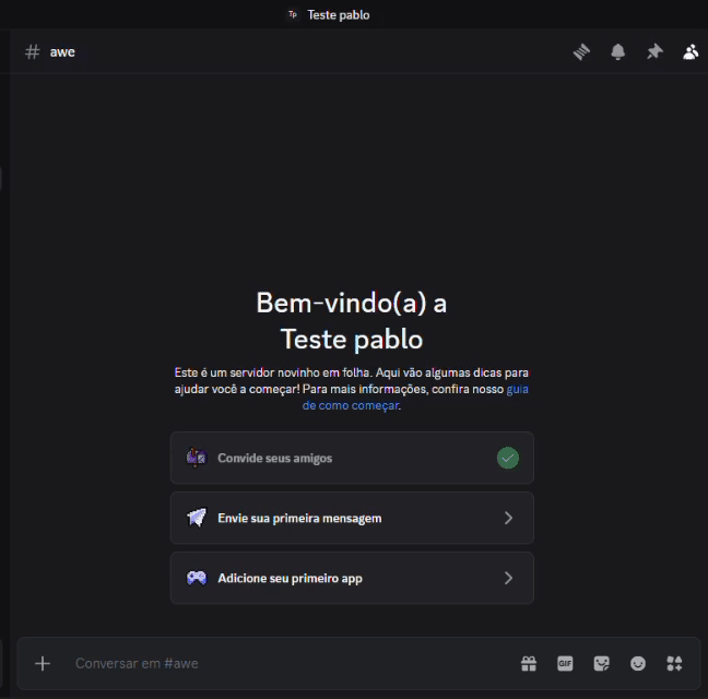 Exemplo em GIF do Proton for No Raid no computador dentro do Discord